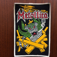 metallica ecuson patch cauciucat fan muzica heavy metal hard rock hobby colectie