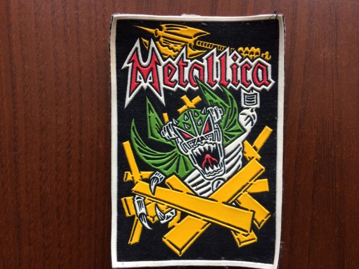 metallica ecuson patch cauciucat fan muzica heavy metal hard rock hobby colectie