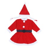 Costum craciunita pentru fata, varsta 1-3 ani, 3 piese, polar
