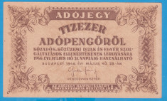 (3) BANCNOTA UNGARIA - 10.000 ADOPENGO 1946 (31 IULIE 1946), FARA SERIE foto