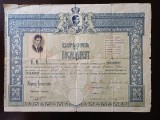 A4137N Diplomă de bacalaureat, Liceul Cuza Vodă din Iași, eliberată la Huși, 1934