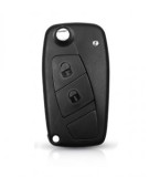 Set 2 bucati - Carcasa cheie Topautochei&amp;#174; compatibila cu Fiat Punto Ducato Stilo Panda Idea Doblo Bravo 2 butoane (bateria in spatele lamelei)