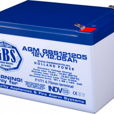 Acumulator AGM VRLA 12V 12.05Ah plumb acid 151x98x95 mm F1 terminal GBS121205F1