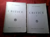 42. - Titu Maiorescu - Critice 1866-1907 vol . 1 si 2 - ed. 1908 Ed. Socec, 268 pag