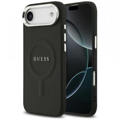 Husa MagSafe pentru Apple iPhone 17 Air, Guess, Classic Logo, Neagra foto