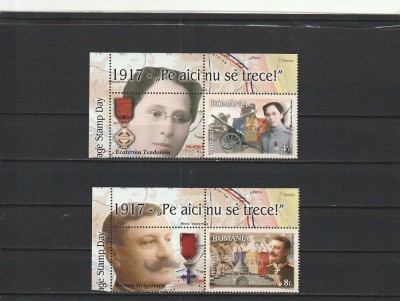 ROMANIA 2017 LP 2153 b ZIUA MARCII POSTALE SERIE CU VINIETA MNH NESTAMPILATA foto