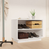 Dulap pantofi, alb, 60x34x45 cm, lemn masiv de pin GartenMobel Dekor, vidaXL