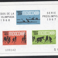 Mexico 1967 Sport Olympics imperf. sheet Mi.B7 MNH DC.013