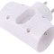 Conector Alimentare AC Spliter 2P Alb