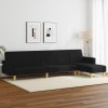 VidaXL Set de canapele, 2 piese, negru, material textil