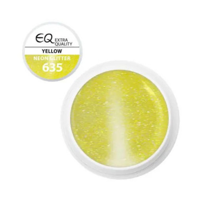 Gel UV Extra quality &amp;ndash; 635 Neon Glitter &amp;ndash; Yellow, 5g foto