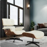 Fotoliu clasic lounge EAMES cu taburet