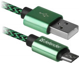 Cumpara ieftin Cablu Date Micro Usb Defender USB08-03T PRO USB2.0 2.1A 1m Verde