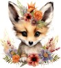 Sticker decorativ, Vulpe, Gri, 67 cm, 1351STK