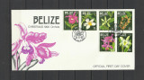 BELIZE 1990 FLORI ORHIDEE FDC