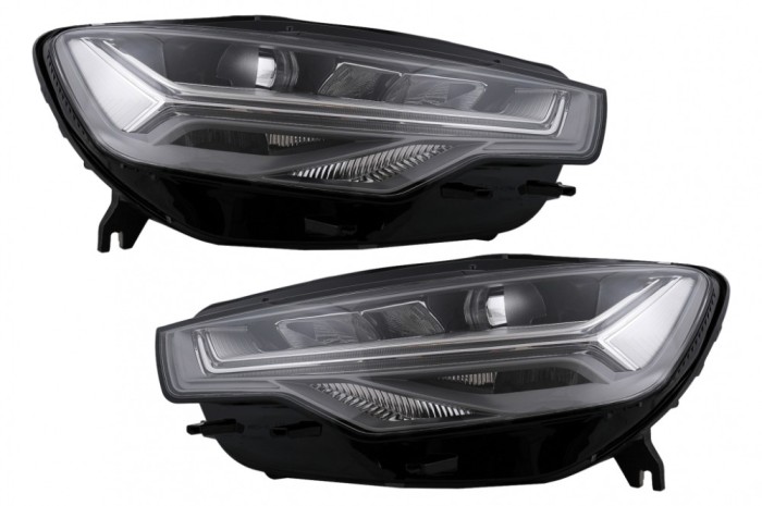 Faruri Full LED Audi A6 4G C7 (2011-2014) Facelift Design conversie de la Xenon la LED Performance AutoTuning
