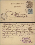 Germany Wurtemberg 1894 Uprated stationery Stuttgart to Strasbourg Alsace D.289