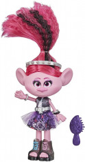 Trolls Papusa Poppy Rock Style Deluxe Fashion foto