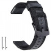 Curea textila, compatibila Huawei Watch 2 Sport, telescoape Quick Release, Textile Black