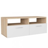 Cumpara ieftin Comoda TV, PAL, 95 x 35 x 36 cm, culoarea stejarului si alb