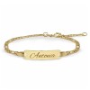 Bratara Aur 14K Galben, Model Plat Lant, Ajustabila 18-22cm, Gravabila, 3.00g