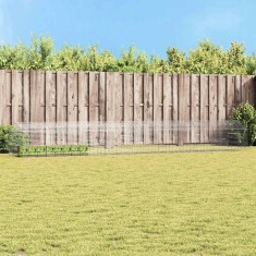 vidaXL Custodie pentru iepuri Argintiu 400 x 78 x 78 cm 42019235