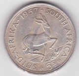 Africa de Sud 5 Shillings 1957 Comemorativa Elizabeth II 1st portrait