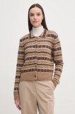 Hoss Intropia cardigan din amestec de lana culoarea maro, 6318057