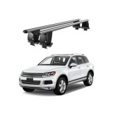 Bare transversale auto aluminiu compatibile plafon neted Volkswagen Touareg II 7P 2010-2013 argintii sau negre