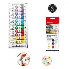 Set 12 vopsele acrilice pe baza de apa, culori multiple, tuburi cantitate 6 ml foto