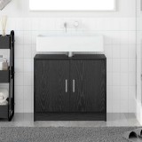 Cabinet pentru chiuvetă Stejar negru 63x29x55 cm Lemn prelucrat