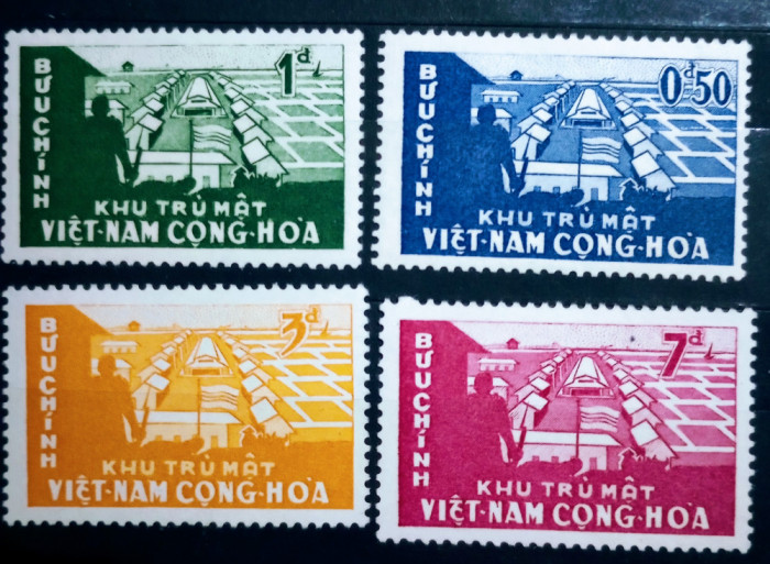 Vietnam 1960 construcții , serie neștampilata