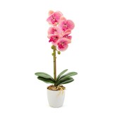 Decoratiune cu planta artificiala &ndash; Orhidee roz &ndash; 48 cm Best CarHome