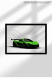 Poster Canvas cu Mașină Sport &ndash; Print Ne&icirc;nramat - Pasionați Auto - 1560 P1 GTR - Green - Front | A3 (29.7 x 42 cm)