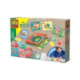 Set acuarele superlavabile pentru degetele si carduri ECO,+2 ani, SES Creative