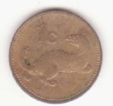 Malta 1 cent 1991, primul an de batere - nevăstuică.