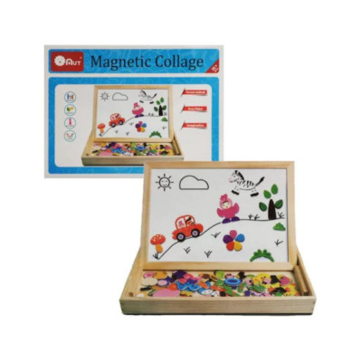 Puzzle magnetic si tabla interactiva, joc educativ multifunctional foto