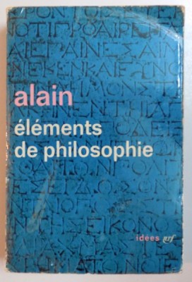 ELEMENTS DE PHILOSOPHIE par ALAIN , 1941 foto