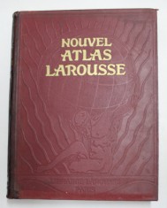 NOUVEL ATLAS LAROUSSE texte par LEON ABENSOUR - PARIS, 1924 foto