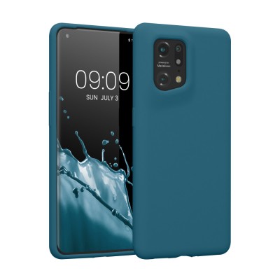 Husa Kwmobile pentru OPPO Find X5, Silicon, Verde, 57629.57 foto