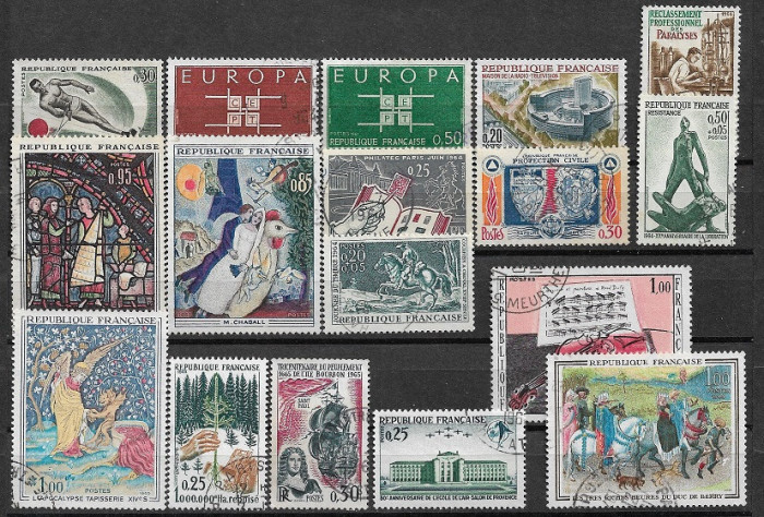 C2961 - Franta 1963-5 - timbre stampilate