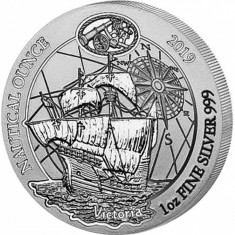 Moneda argint 999 lingou Corabia Victoria Rwanda 2019 1oz031 grame foto