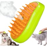 Perie 3 in 1 pentru Animale de Companie, cu Aburi, Pulverizator si Dozator Integrat, Ingrijire Pisici si Caini, Reincarcare USB