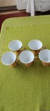 Portelan japonez Yamasen Fine porcelain, lot de 5 cesti de cafea cu talpa