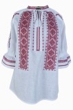 Bluza tip ie dama R24, alb/visiniu , marimea L