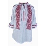 Bluza tip ie dama R24, alb/visiniu , marimea 3XL