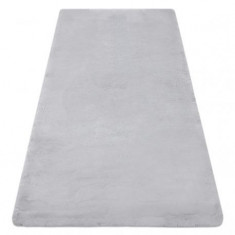 Covor modern de spălat TEDDY shaggy gri, antiderapant, foarte gros, 120x160 cm