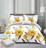 Cumpara ieftin Lenjerie Pat Torres Px050, Bumbac, 4 Piese, Cu Elastic, Alb, Galben, Imprimeu