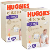 Pachet Scutece Chilotel Huggies Elite Soft Pants 6, Mega, 15-25 kg, 60 buc
