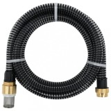 VidaXL Furtun de aspirație cu racorduri din alamă, negru 1,1&quot; 10 m PVC